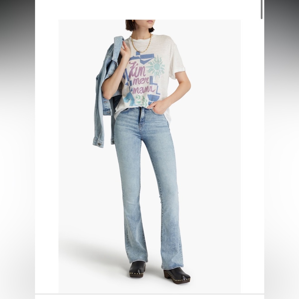 ZIMMERMANN Printed linen-jersey T-shirt